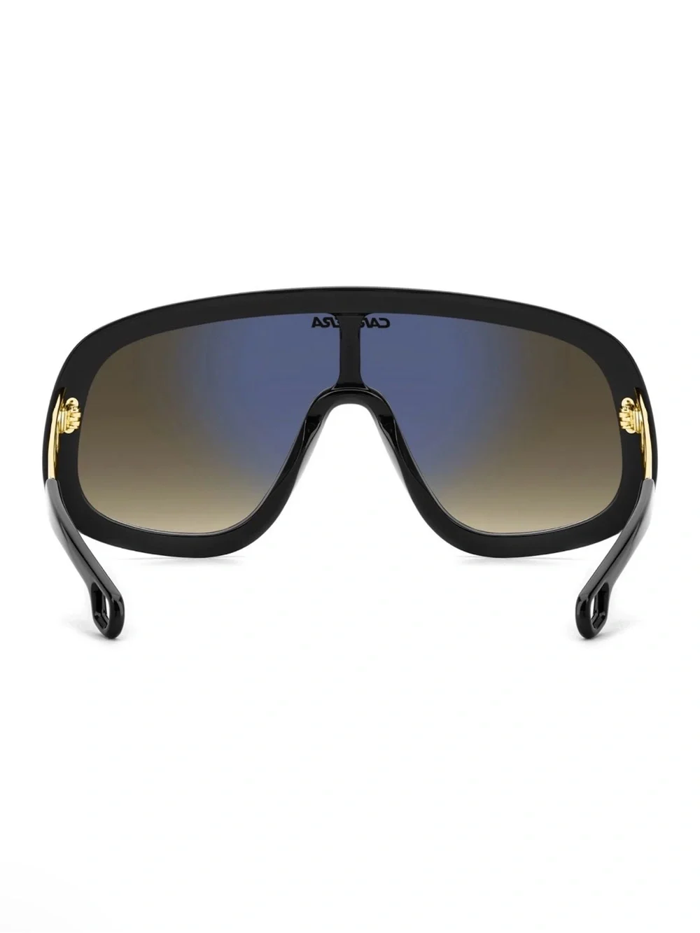 New Carrera FLAGLAB17 02M286 Oversized Shield Sunglasses in Black/Brown